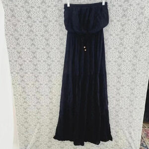 Socialite Black Strapless Maxi Dress